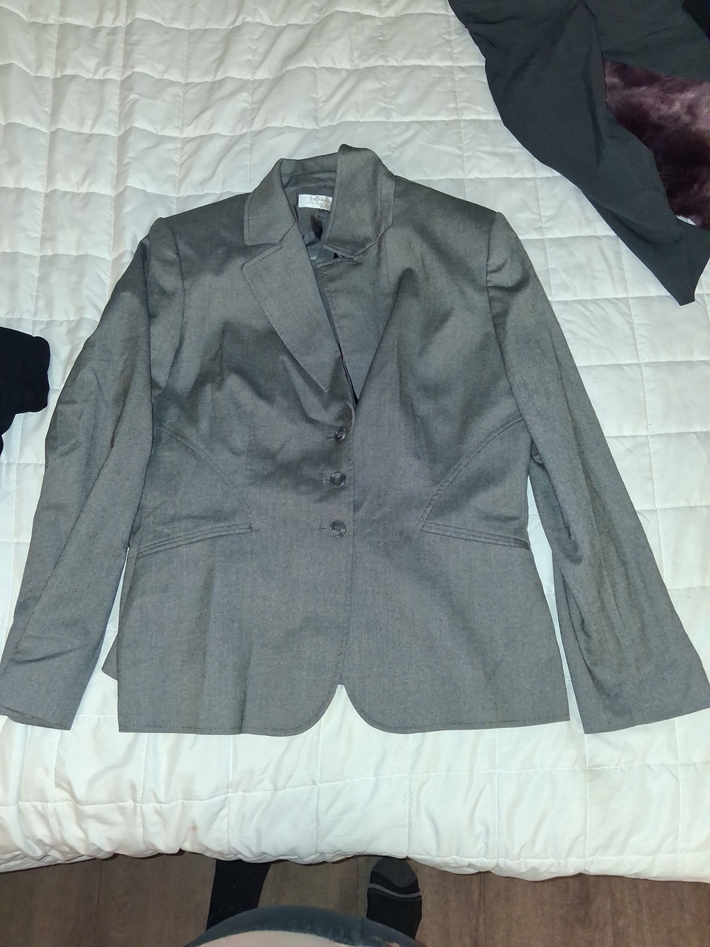 Classic Women's Gray Blazer Jacket - Unbranded